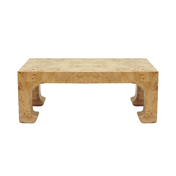 Nicola Coffee Table- Burl wood