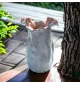 SAK VASE PINK W/GOLD RIM 1O X 7 GOLD LEAF V-5-SAK-GL-PINK