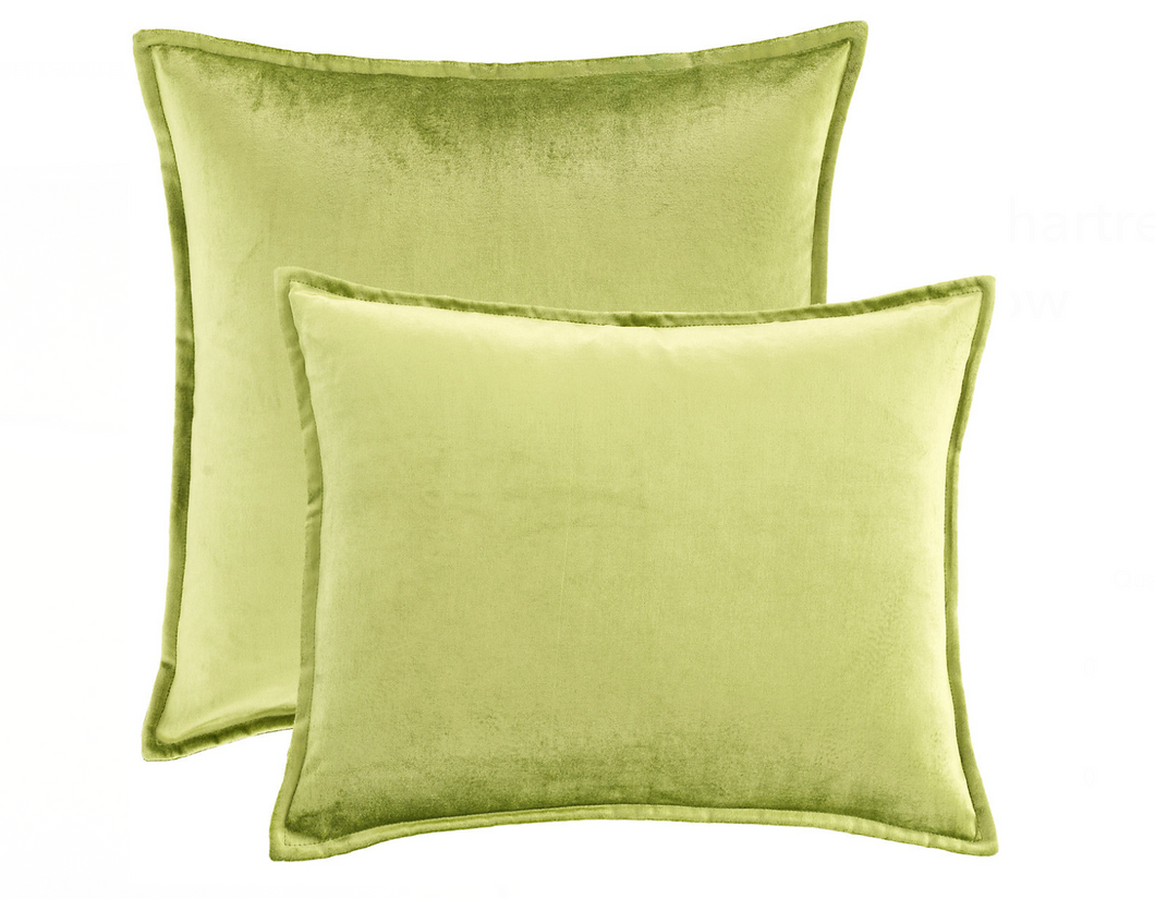 Panne Velvet Pillow- Chartreuse