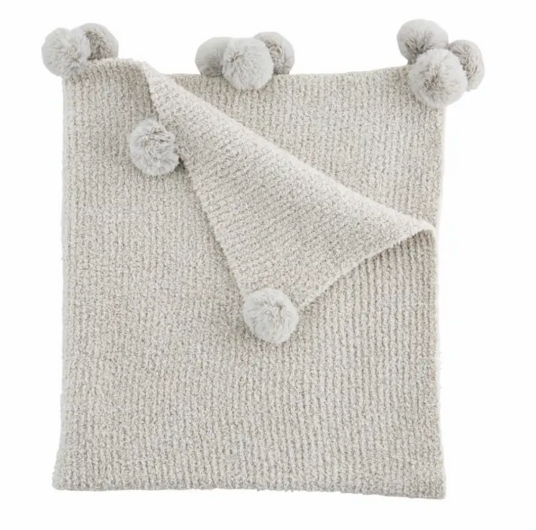 Chenille Baby Blanket- Grey