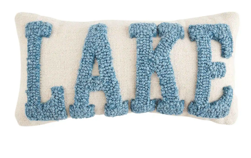 Lake Mini Hook Pillow 6x12