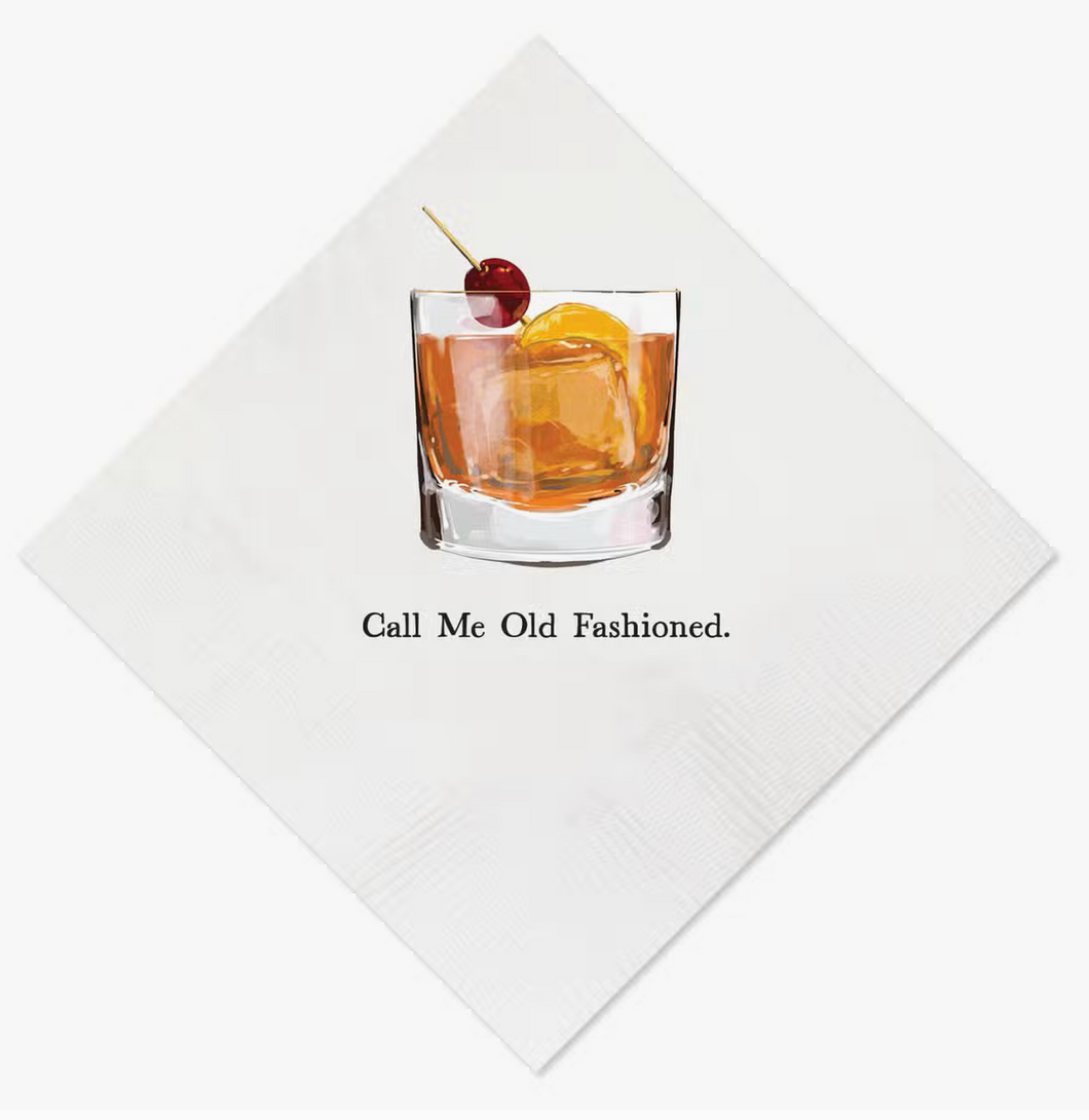 Call Me Old Fashioned Cocktail Napkins- Set of 20