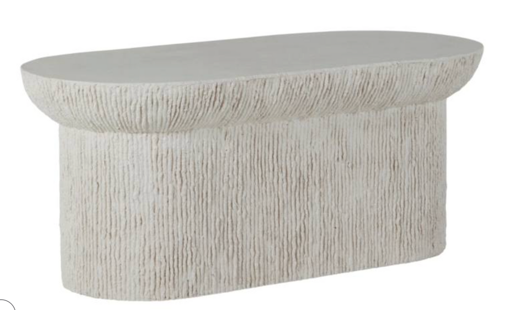 Brant Oval Coffee Table- Stonecast W42