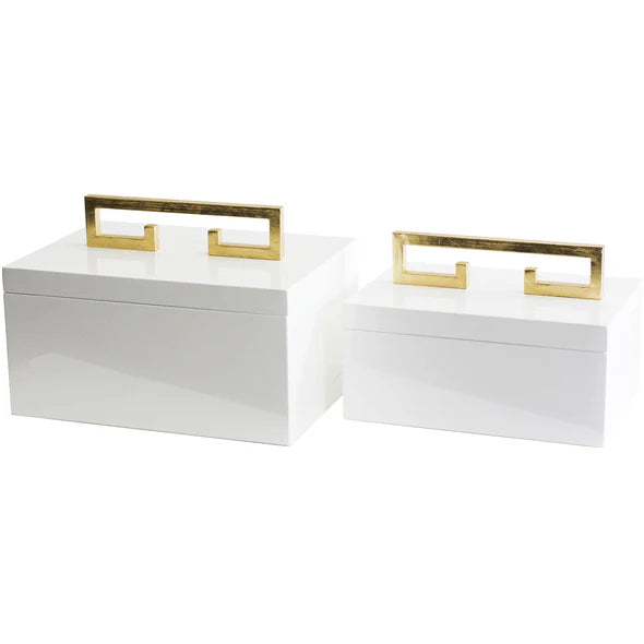 Avondale Boxes - White