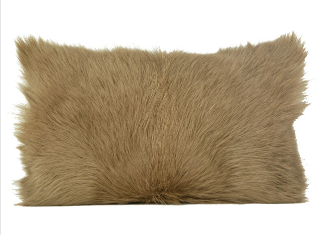 Shams Fur Pillow- Beige