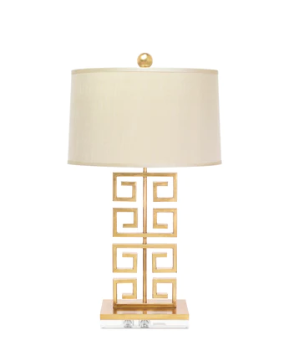 Gold Greek Key Lamp, 30