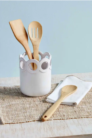 Scalloped Edge Utensil Holder