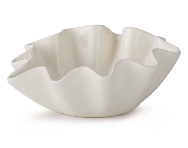 Ruffle Ceramic Bowl, Large