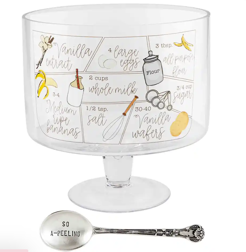 Banana Pudding Recipe Bowl Set