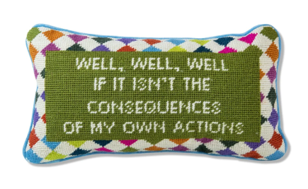 Well Well Well, Needlepoint Pillow