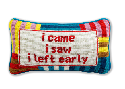 I Came, I Saw, Needlepoint Pillow