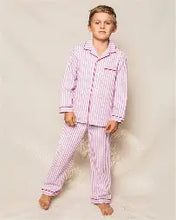 Load image into Gallery viewer, ANTIQUE RED TICKING PAJAMA SET 5

