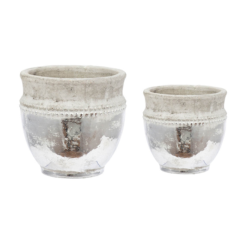 Silver Concrete Pot - Large