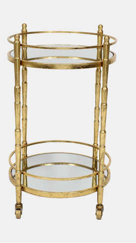 2 Tier Gold Metal Bar Cart 28