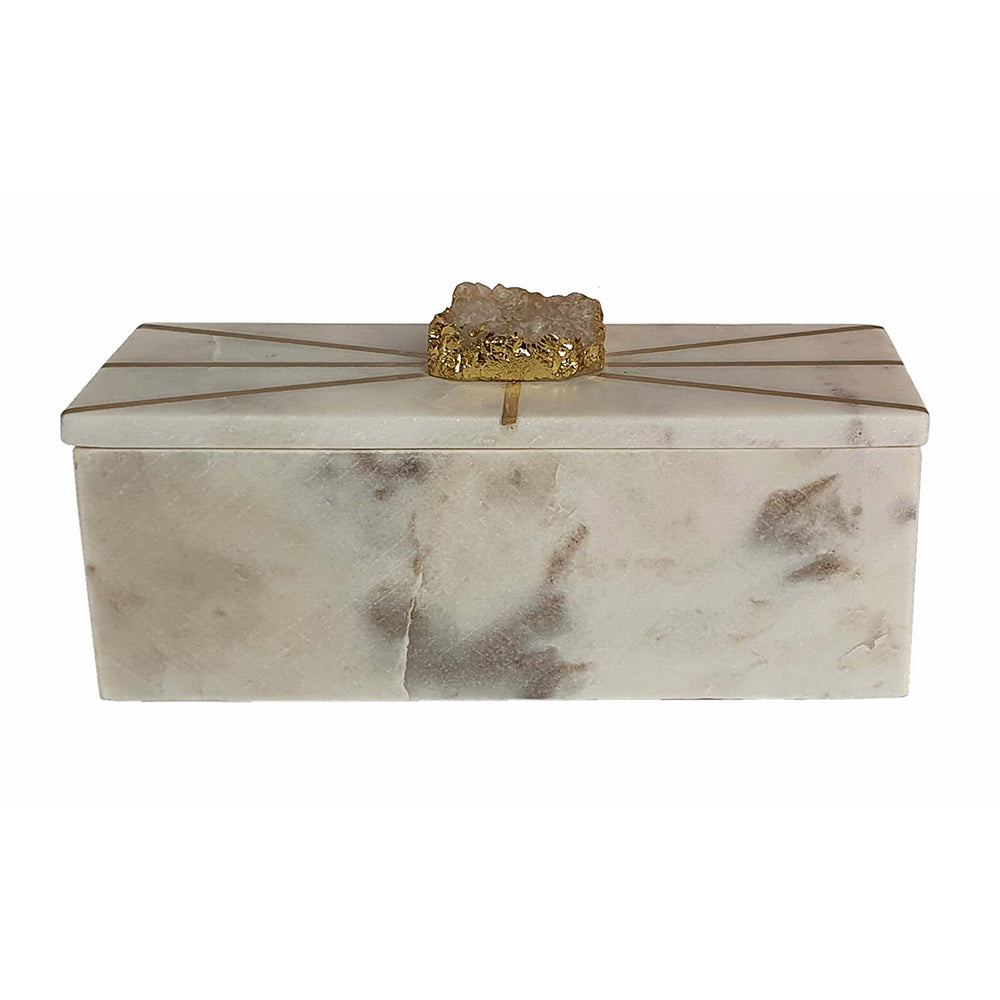 White Marble Rectangle Box