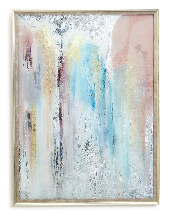 Pink and Blue Abstract Reverse Wall Art, 233/4