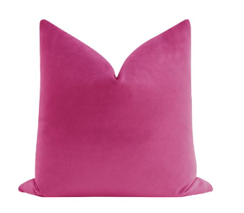 Society Velvet 22x22 pillow- Cerise