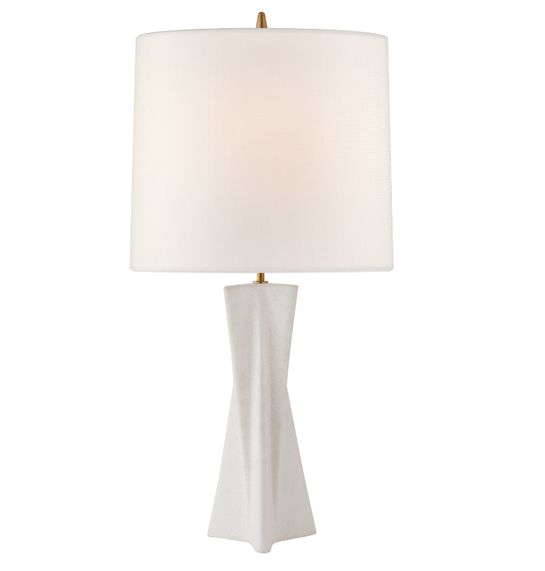 Gretl Large Table Lamp in Marion White with Linen Shade