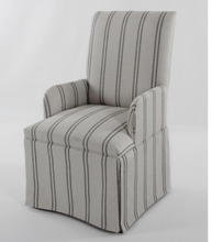 Load image into Gallery viewer, Skirted chair with casters- Modern Velvet Ink
