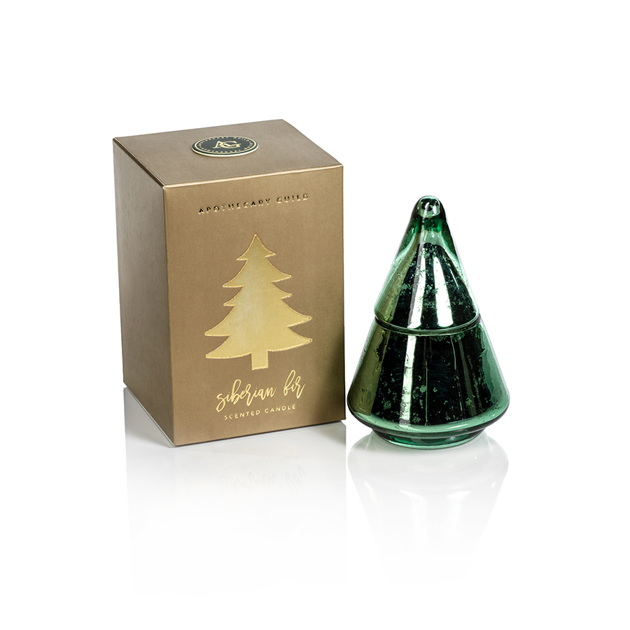 Siberian Fir Tree Candle Jar-Green
