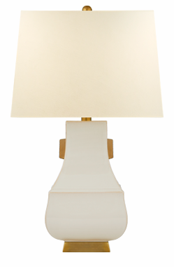 VC Kang Jug Large Lamp Ivory and Burnt Gold
