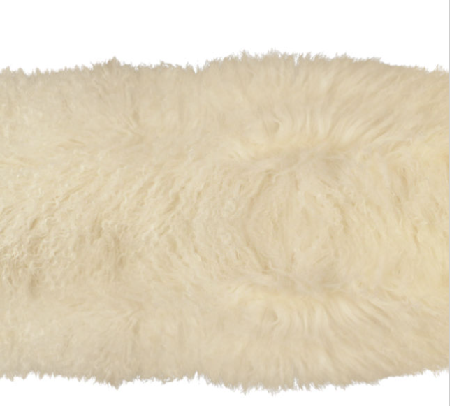 Khiera Mohair Pillow, White