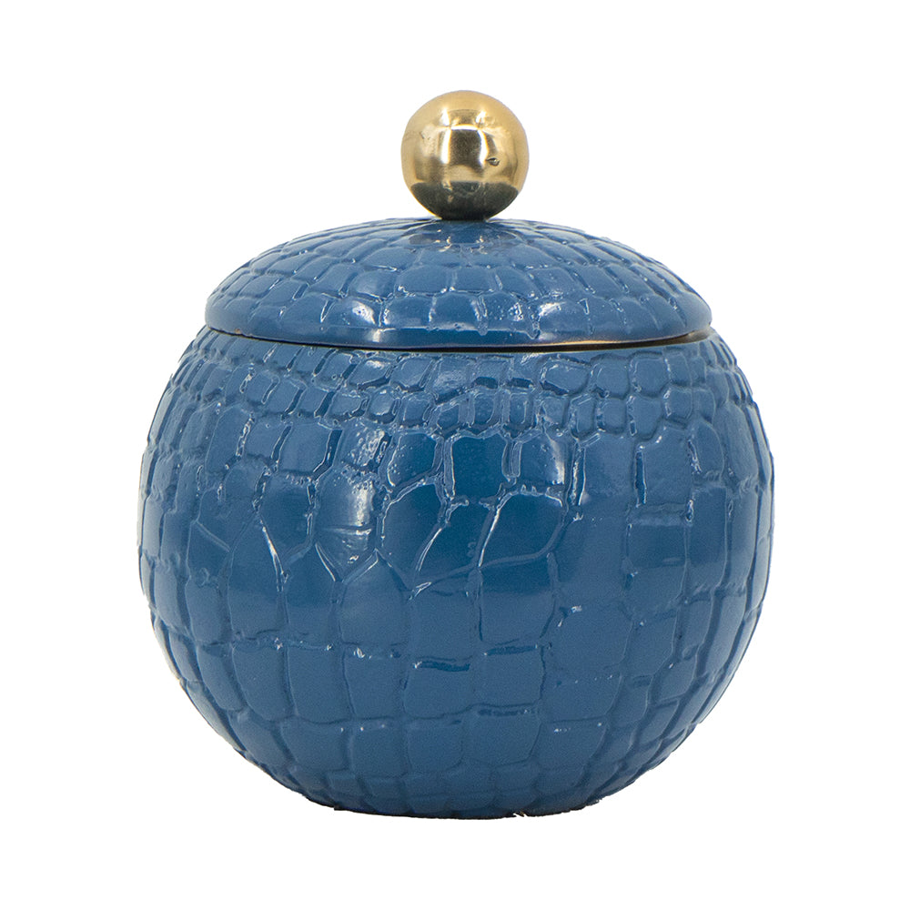 Crocodile Texture Pot - Blue