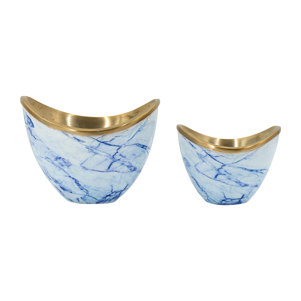Blue Marble Vase - Small
