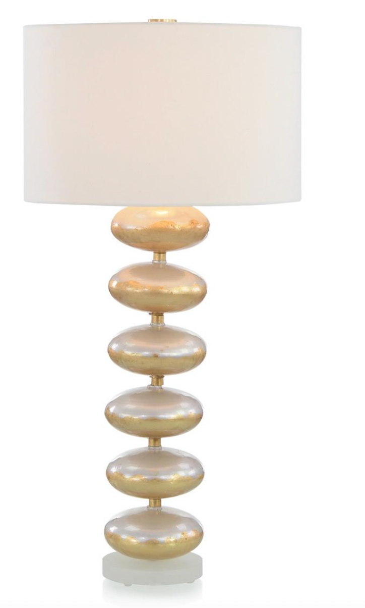 Pearlized Glass Orb Table Lamp 39.5