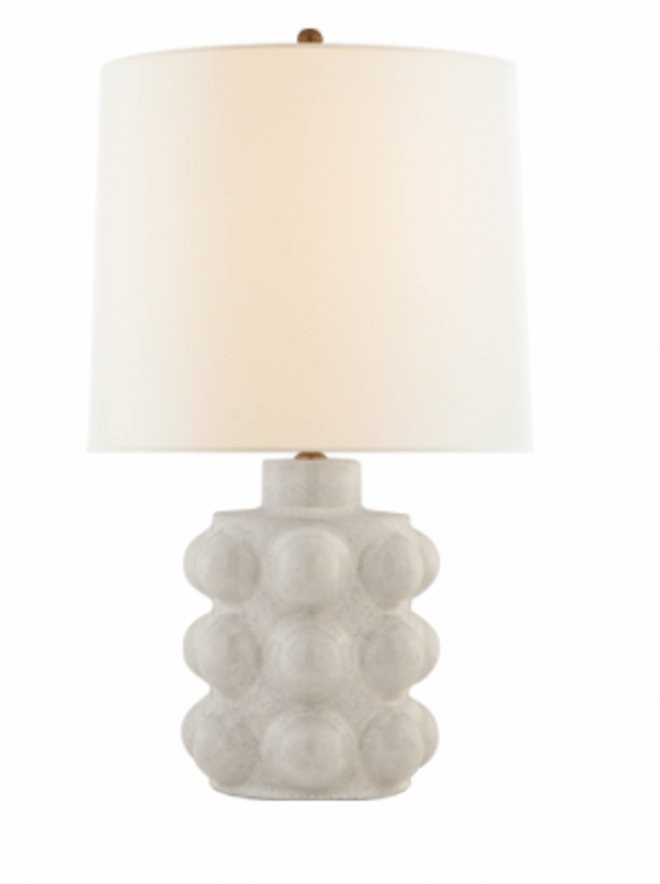 Vedra Medium Table Lamp in Bone Craquelure 26.75
