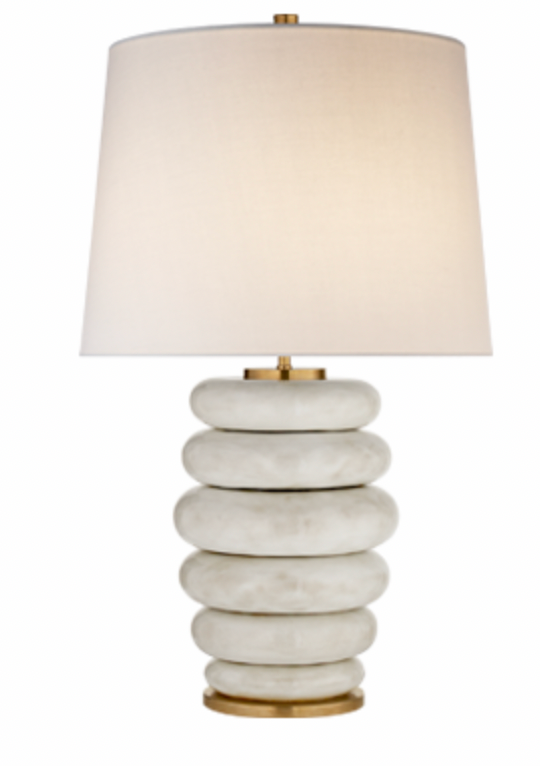 Phoebe Lamp in Antiqued White 28.5