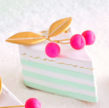 Load image into Gallery viewer, French Cake Slice Ornament 3.75&quot;
