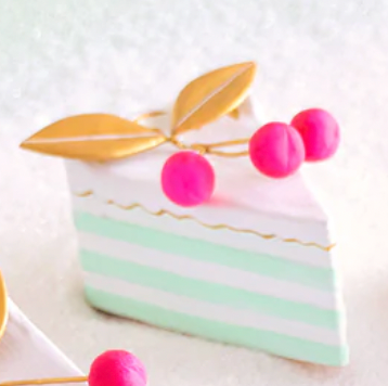 French Cake Slice Ornament 3.75