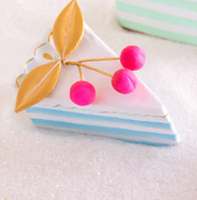Load image into Gallery viewer, French Cake Slice Ornament 3.75&quot;

