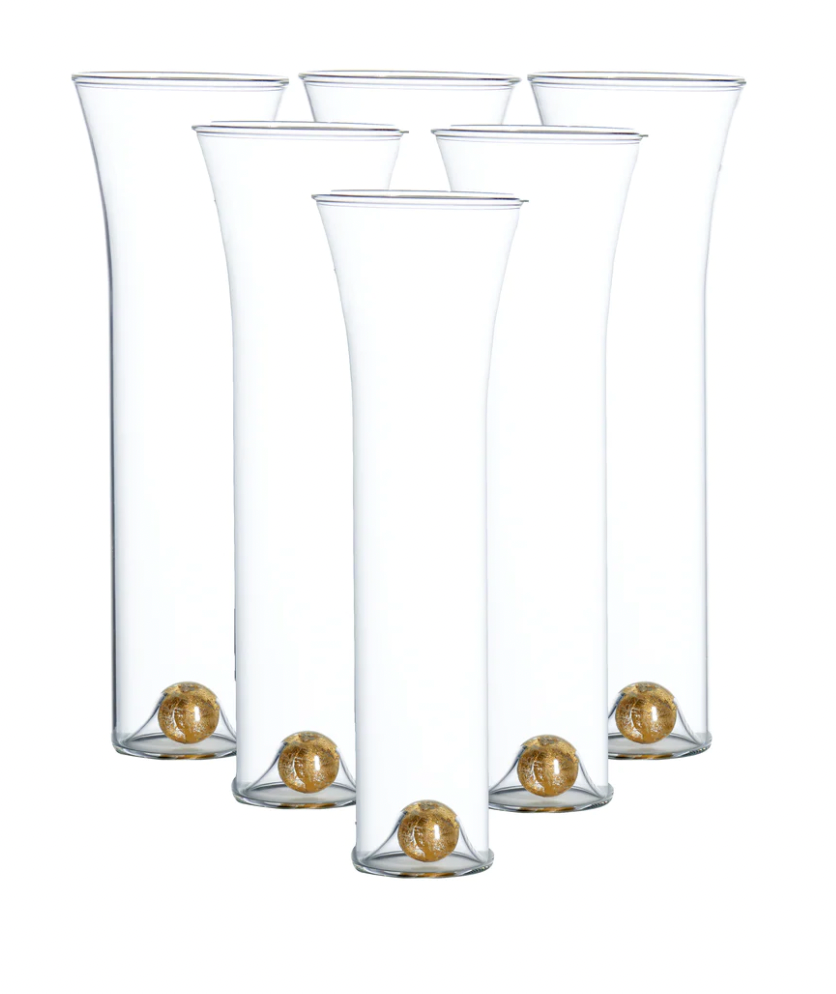 Golden Globe Champagne Glasses