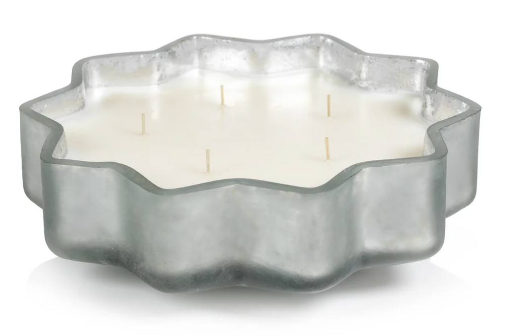 Starburst Silver Candle- Siberian Fir