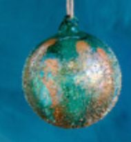 Load image into Gallery viewer, Stubbled Gold Ball Ornament 4&quot;

