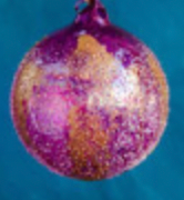 Load image into Gallery viewer, Stubbled Gold Ball Ornament 4&quot;
