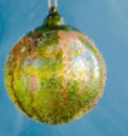 Load image into Gallery viewer, Stubbled Gold Ball Ornament 4&quot;
