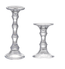 Load image into Gallery viewer, Clear Glass Candlestick
