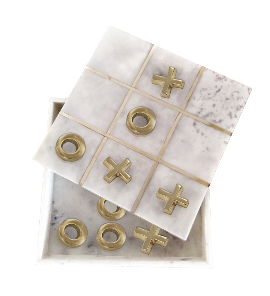 Marble Tic-Tac-Toe Box