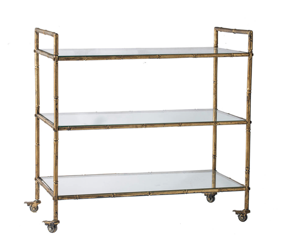 Antique Gold Bar Cart