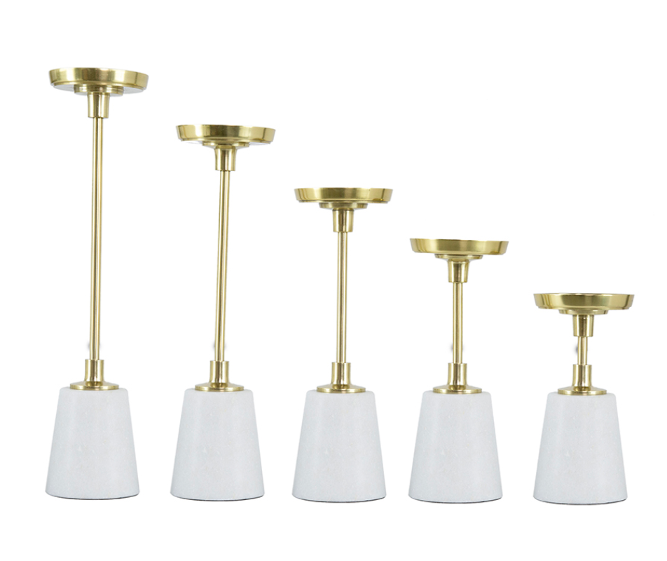 Marble and Gold Candle Holder