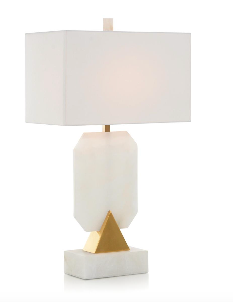 Emerald Cut Alabaster Table Lamp 31.75