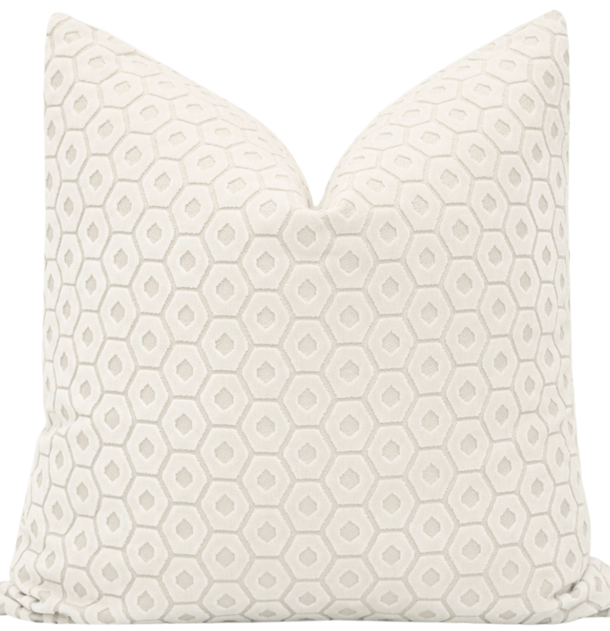 Paloma Cut Velvet- Alabaster 22