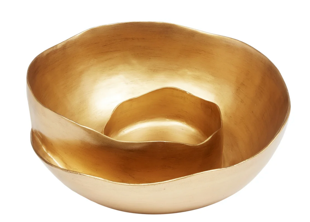 Knox Gold Leaf Swirl Bowl