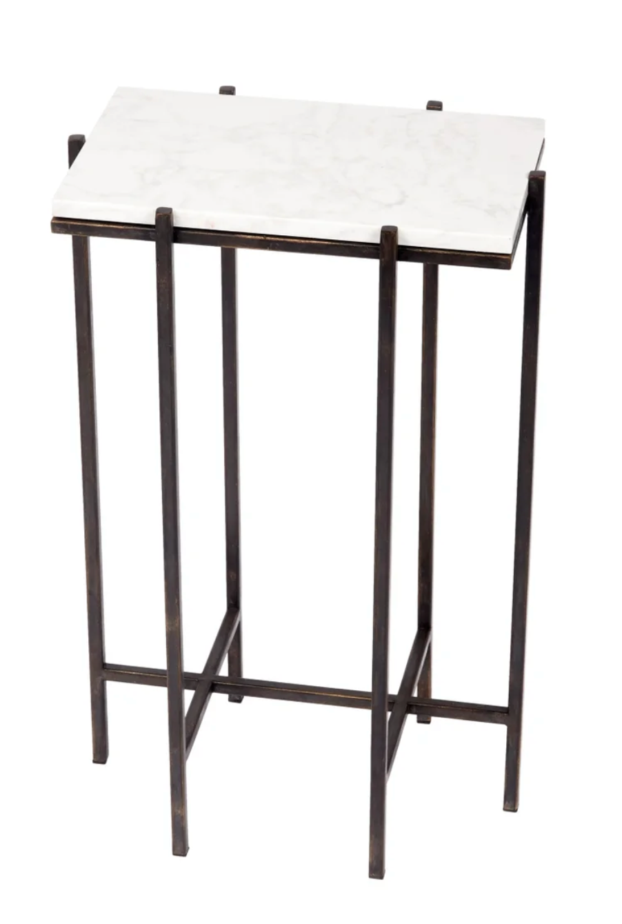 Burch Accent Table w/ White Marble Top