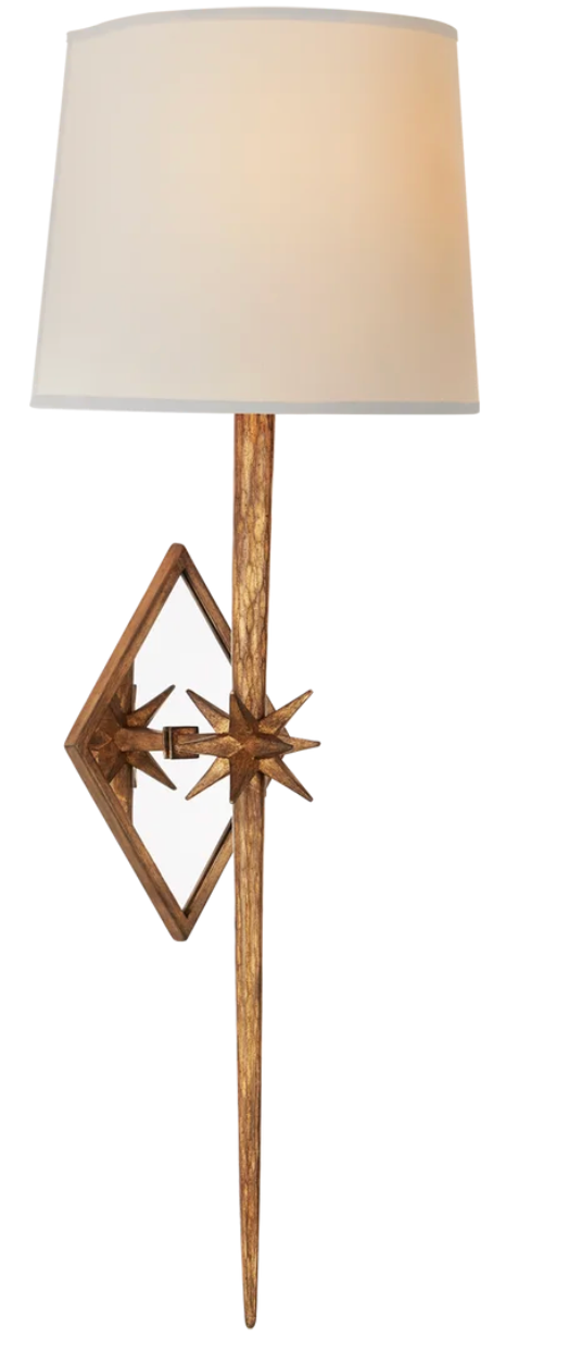 Etoile Large Tail Sconce in Gilded Iron