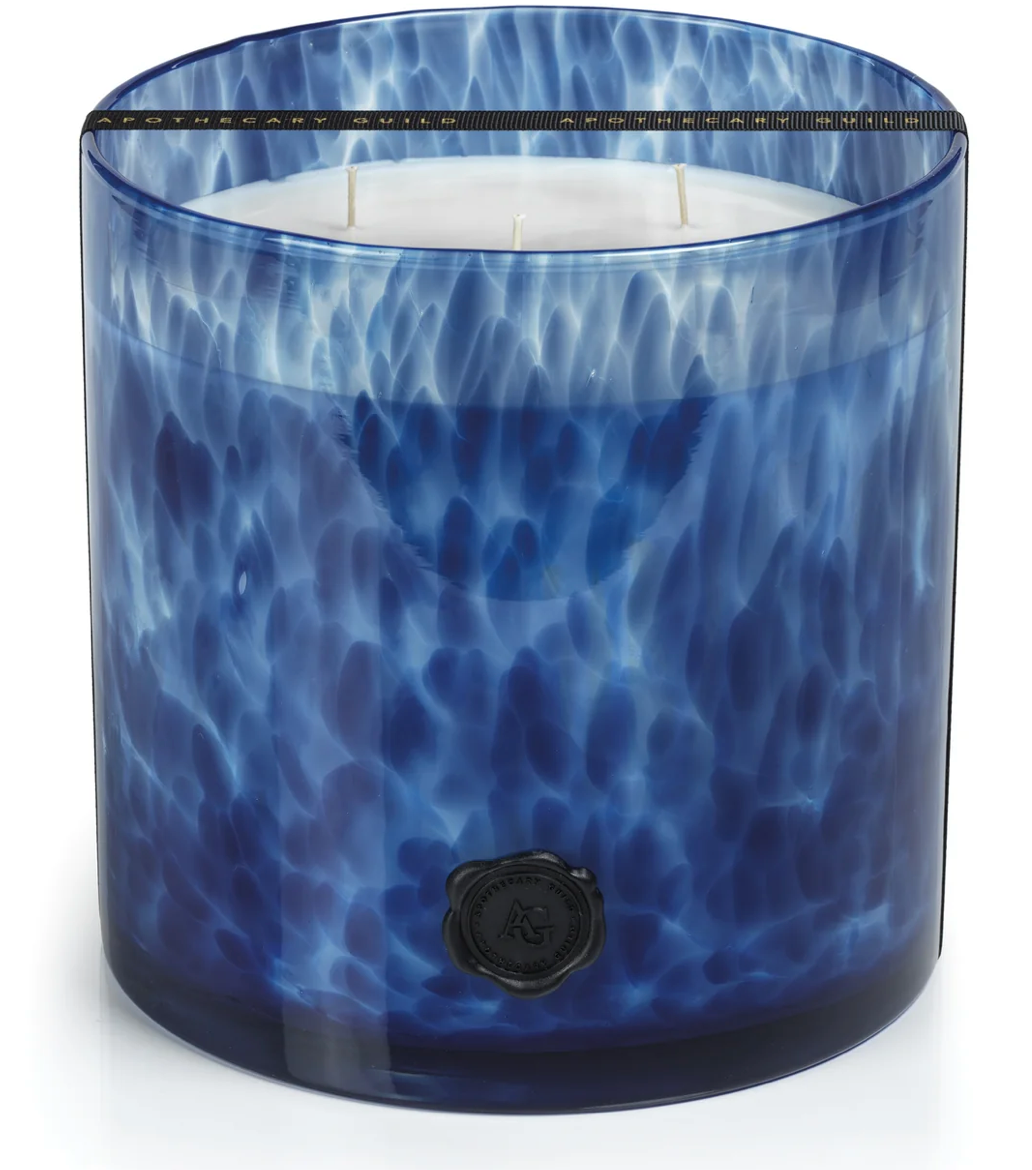 Opal Glass 5 Wick Candle - Sea Salt and Coastal Mist