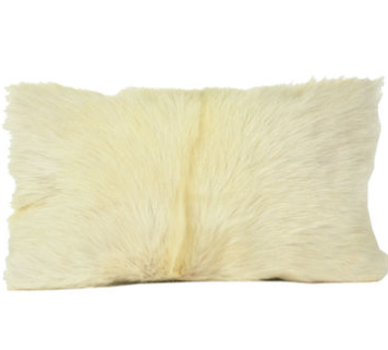Shams Fur Pillow- White